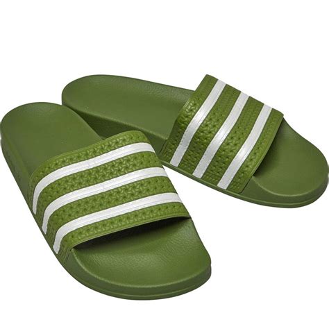 adidas adilette slippers heren groen|adidas adilette slippers.